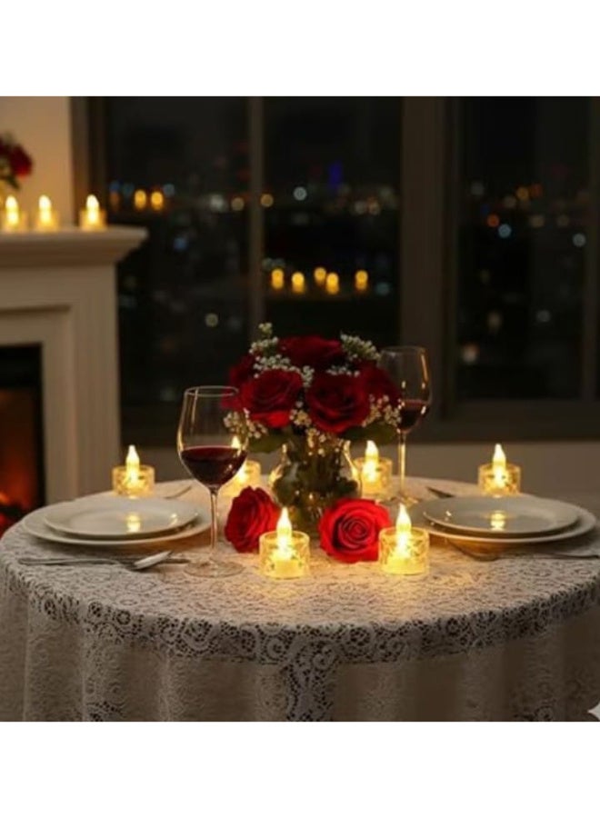 شموع كريستالية صغيرة بدون لهب مزودة بإضاءة LED (مجموعة من 6) - تعمل بالبطارية - Image 3