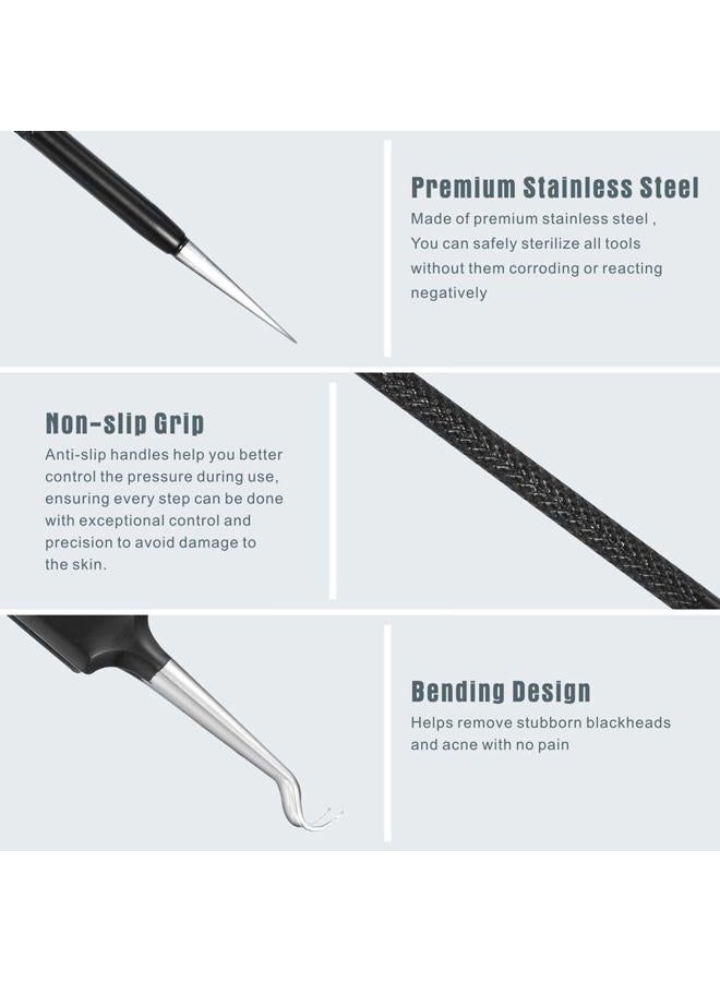 Tomata Blackhead Remover Pimple Popper Tool Kit - (6 Piece Kit) - Professional Stainless Pimples Comedone Extractor Removal Tool - Image 4