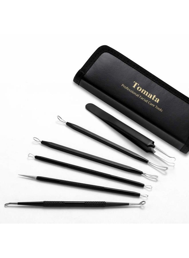 Tomata Blackhead Remover Pimple Popper Tool Kit - (6 Piece Kit) - Professional Stainless Pimples Comedone Extractor Removal Tool - Image 5