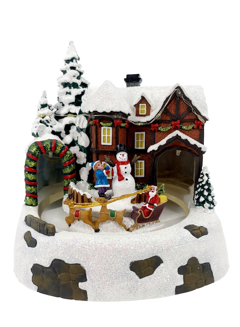 Party Magic مشهد قرية مع موسيقى 20x20.5 سم