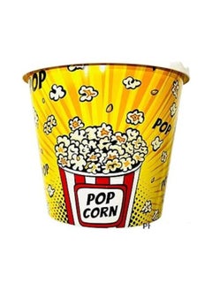 dunya Popcorn reusable container plastic bucket for home theater family movie night and movie lover washable in the dishwasher 2200 ml yellow  - Image 1