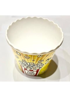 dunya Popcorn reusable container plastic bucket for home theater family movie night and movie lover washable in the dishwasher 2200 ml yellow  - Image 2