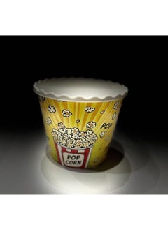 dunya Popcorn reusable container plastic bucket for home theater family movie night and movie lover washable in the dishwasher 2200 ml yellow  - Image 3