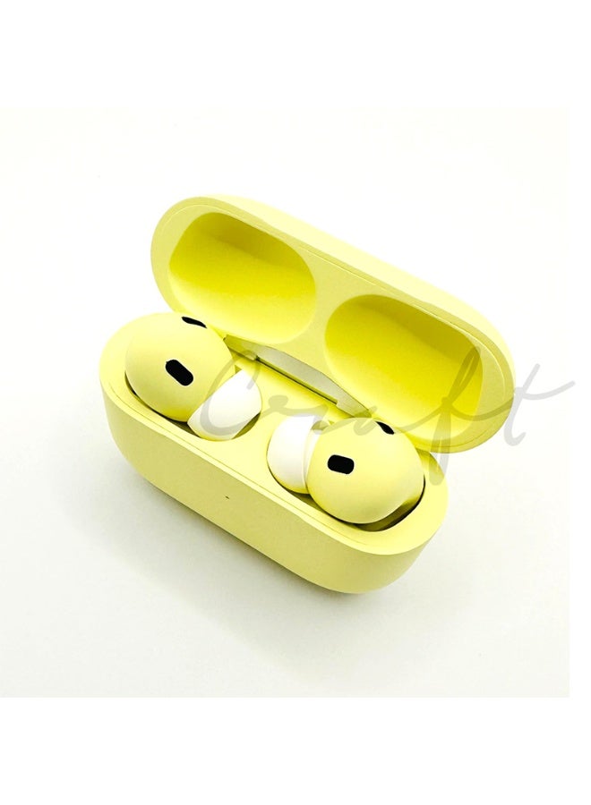 Craft Merlin Craft Customized Apple AirPods Pro 3 Bluetooth Earbuds – Yellow 15 Bold - Image 3