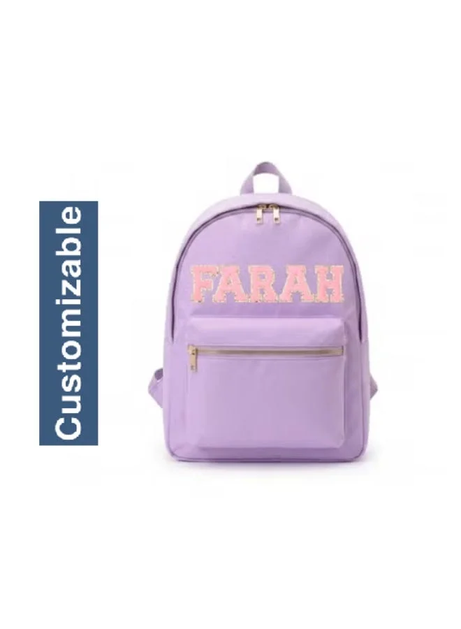 القبيلة السعيدة Personalised Backpack, Purple