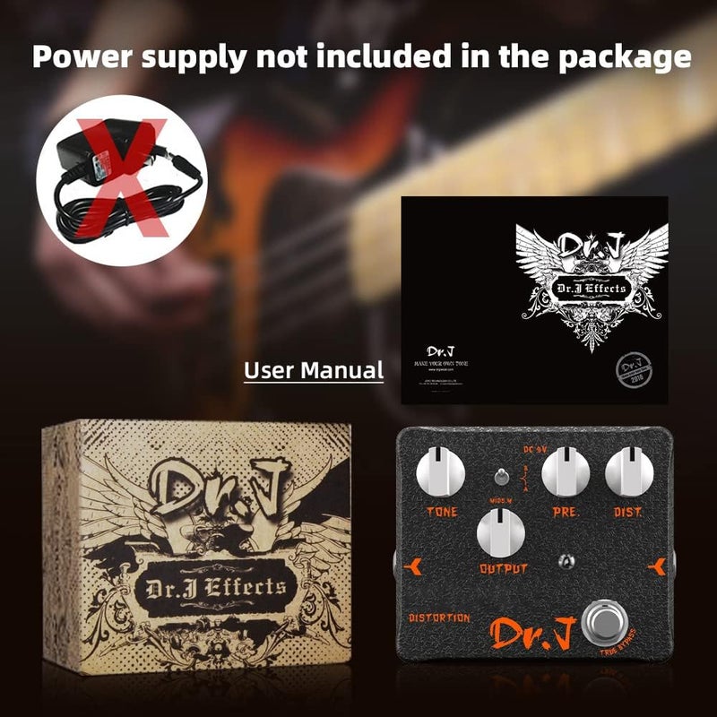 JOYO Distortion Mass Effect Pedal from Classic British Crunch Sounds to Modern High Gain Tones for Electric Guitar High-end Edition Dr.J Series (D51) - Image 2