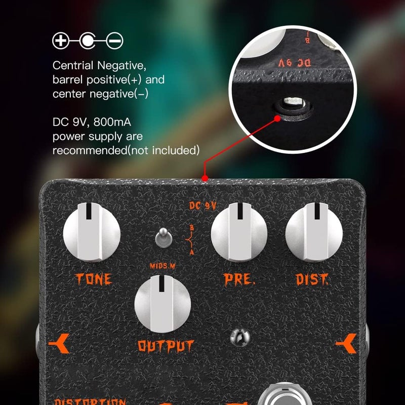 JOYO Distortion Mass Effect Pedal from Classic British Crunch Sounds to Modern High Gain Tones for Electric Guitar High-end Edition Dr.J Series (D51) - Image 3