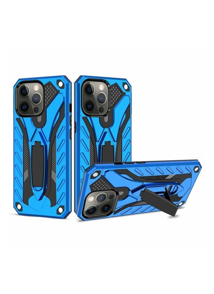 Bills iPhone 13 Pro Max Premium Armor Case Built-In Kickstand - Military-Grade Shockproof Protective Cover with Reinforced Corners (Blue)  - Image 1