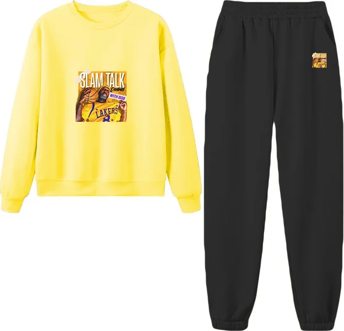 DogFish Tracksuit Oversize Sleepmodebear Printed Tracksuit,lover,couple Combination Yellow