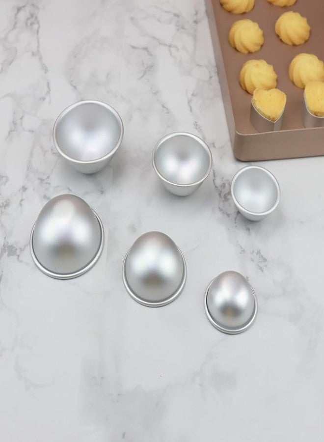 GSHLLO 10 Pcs 4.5cm Bath Bomb Molds Bath Soap Moulds Half Round Cake Pans Pudding Baking Pans Aluminum Cake Cups Egg Tart Moulds Dessert Cooking Pans - Image 2
