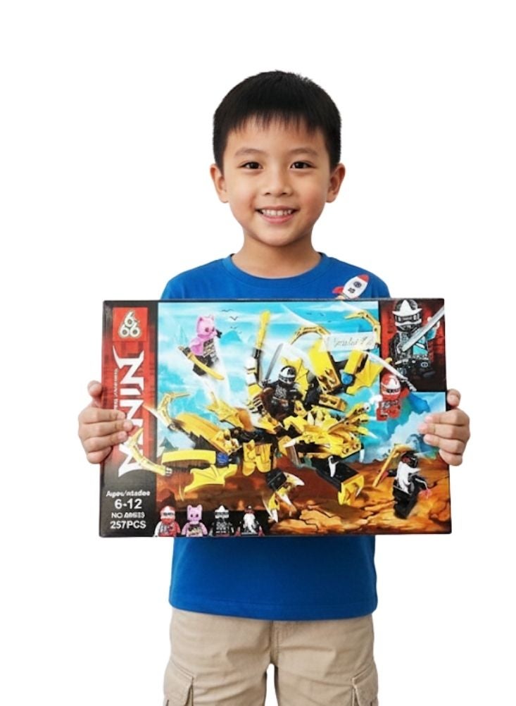 Premium Ninja Dragon Warrior Building Blocks Set – Action Battle Theme, Articulated Dragon Design, Strong Interlocking Bricks, Creative Imagination Toy for Kids 6–12 - Image 2