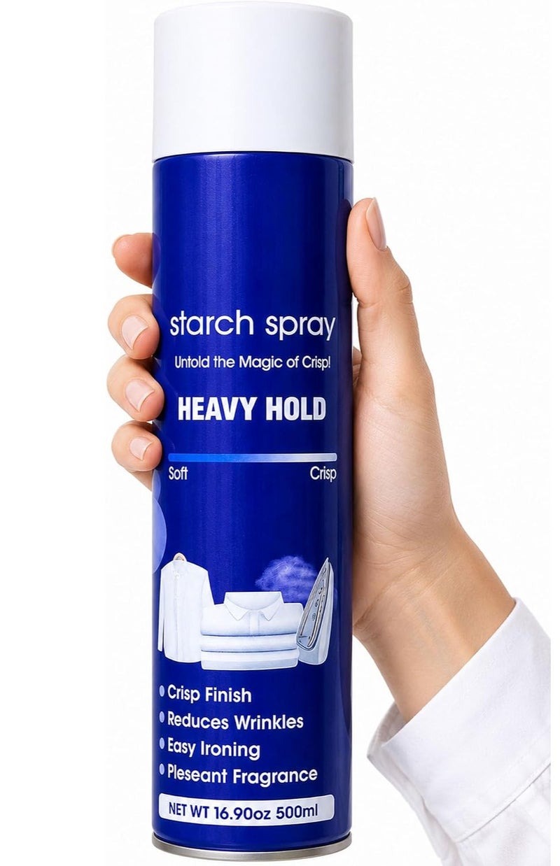 Taj Heavy Starch Spray 500ml – Professional Ironing Starch Easy Ironing & Long-Lasting Fabric Finish, Suitable for Shirts, Trousers, Uniforms & Cotton Fabrics - Image 4