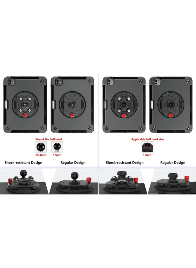 For Ipad Protective Case Pen Slot Three-proof All-inclusive Anti-drop Lenovo Samsung Bracket Tablet Computer Protective Case In Stock-Color:DiamondmaniPadpro 12.9 2022-Applicable Model:Default Black (excluding Shoulder Straps) - Image 4