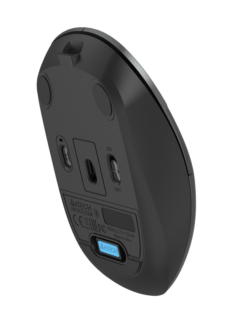 Fstyler Dual Functions Silent Click Wireless Mouse FG16CS Air 2, [ Desk + Air ], Type-C Rechargeable, 2000 DPI 4-Level Adjustable, Anti-Sleep Setting Mode, Grey