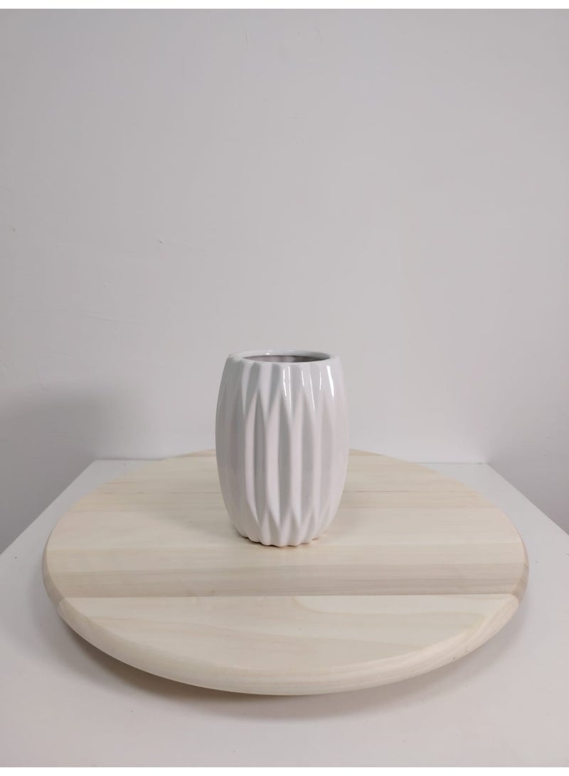 RIBBED CERAMIC VASE - Image 2
