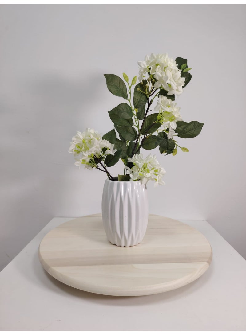 RIBBED CERAMIC VASE - Image 1