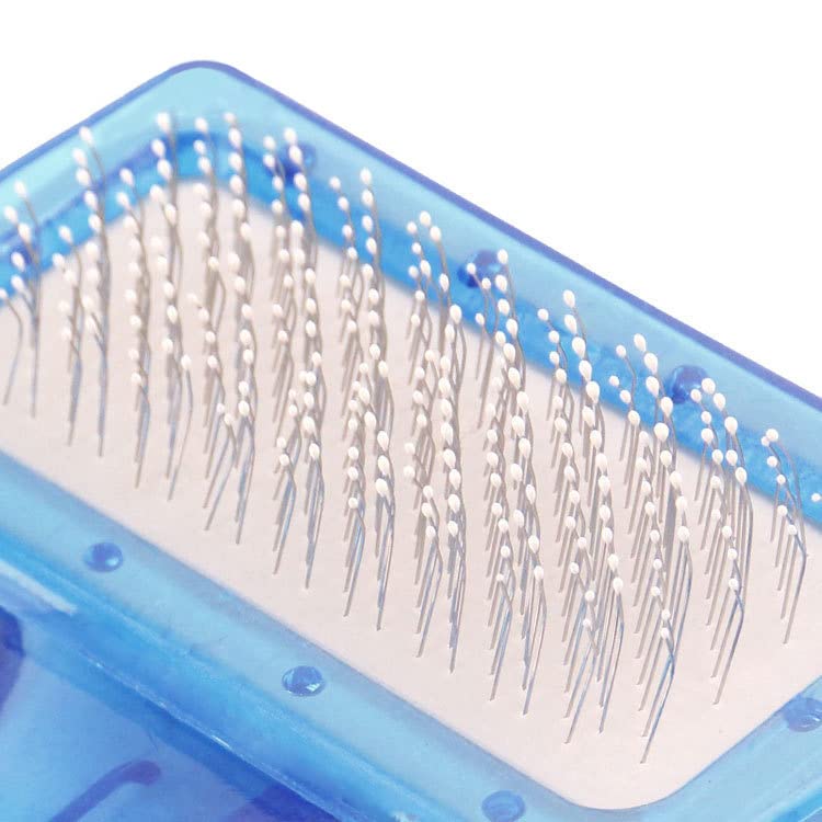 Newvent 3 Pcs pet grooming & cleaning slicker brush self cleaning hair brush for dogs cat | Pet Hair Comb | Soft Needle Plastic Pet Dog & Cat Hair Shedding Brush (Multicolor) - Image 2