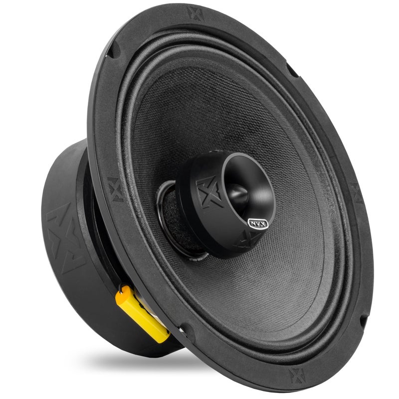 NVXÂ® VPRO8 8" Premium Loudspeaker, 550W Max, 275W RMS, 4-Ohm, 1.5" Voice Coil, Pro Audio Coaxial with Bullet Tweeter, Water Resistant, Easy to Install in Cars/Trucks/Motorcycles (1-Speaker) - Image 1