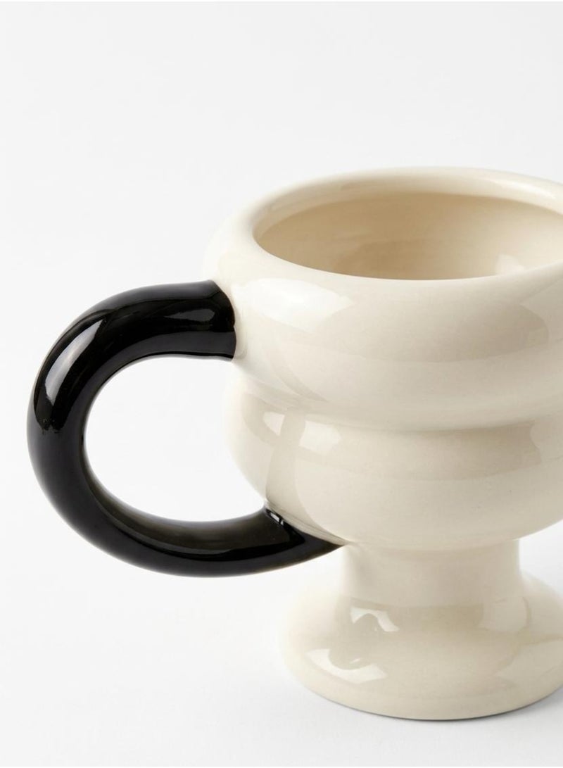 AKDC CERAMIC MUG 375ML OFF WHITE/BLACK - Image 1