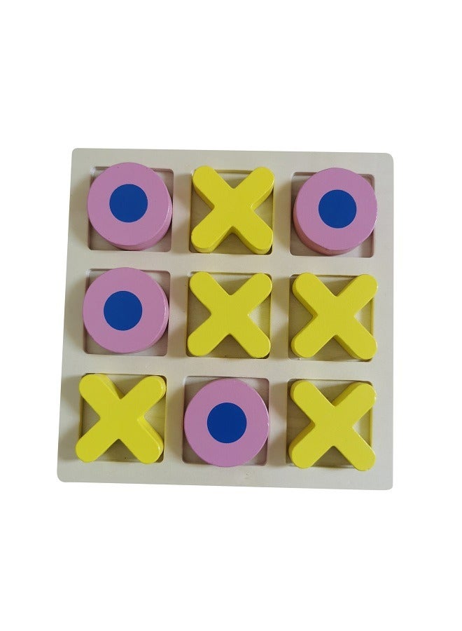 Creative Wooden Tic Tac Toe Board Game Puzzle Set - Image 4