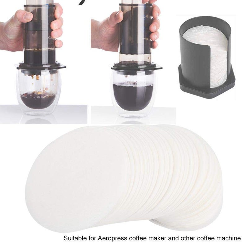 Fdit 350PCS Round Coffee Filter Paper Coffee Maker Filters Strainers Replacement Coffee Filters for Coffee Maker - Image 3