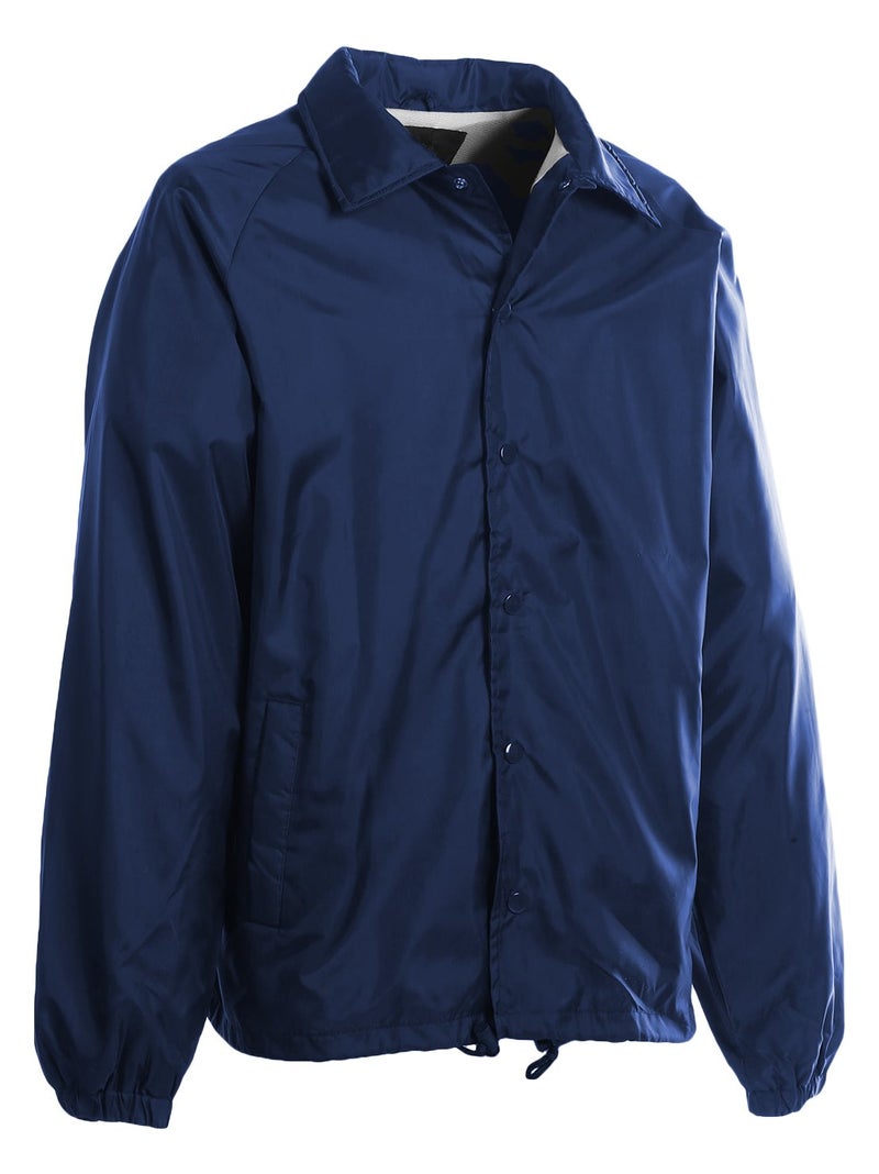 First Class 100% Nylon Windbreaker (US, Alpha, Small, Regular, Regular, Navy Blue) - Image 1