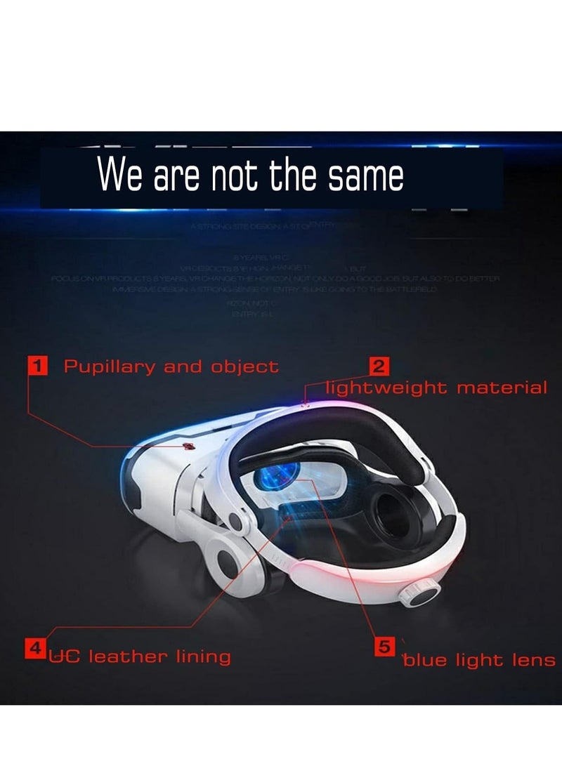 Virtual Reality VR Glasses 3D Headset Viar Device Smart Helmet Lenses Goggle Compatible for Mobile Phone Cell Smartphone Headphone for Children Family Friend Gifts - Image 5