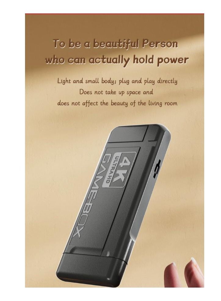 4K HD video game console, dual 2.4G wireless controllers, plug-and-play video game stick, built-in 15,000 games, retro handheld game console - Image 3