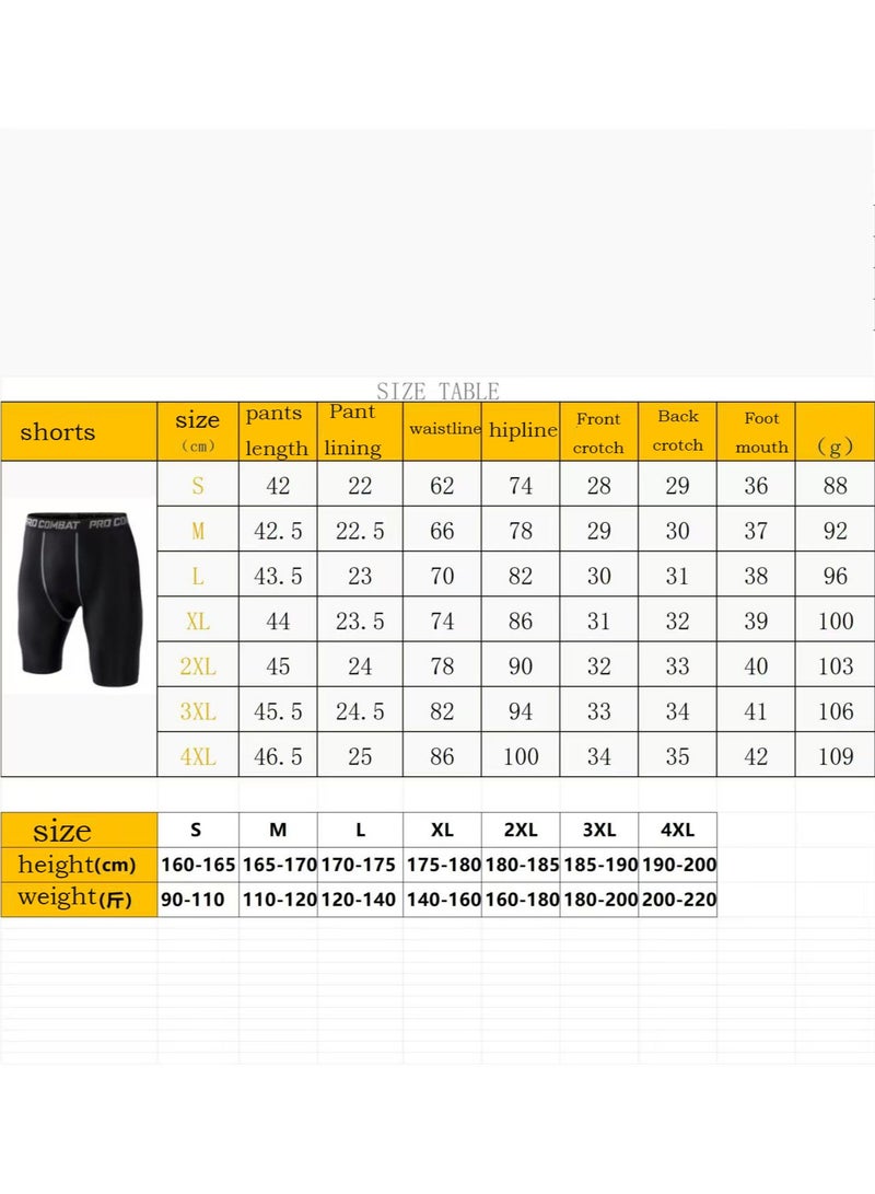 Generic Mens Compression Shorts Sports Running Tights Underwear Athletic Workout Spandex Base Layer Short for Biker Training  - Image 5