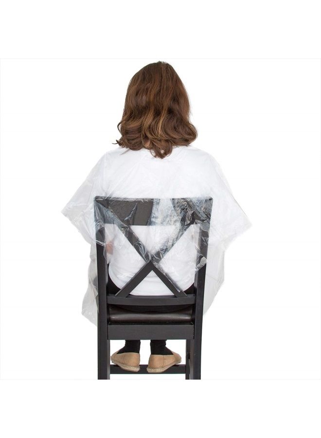 Salon Supply Co Disposable Capes Hair Salon - 100 Plastic Capes - Disposable Salon Capes - Plastic Salon Cape - Color Capes for Salon Hair Coloring - Disposable Shampoo Capes - Image 4