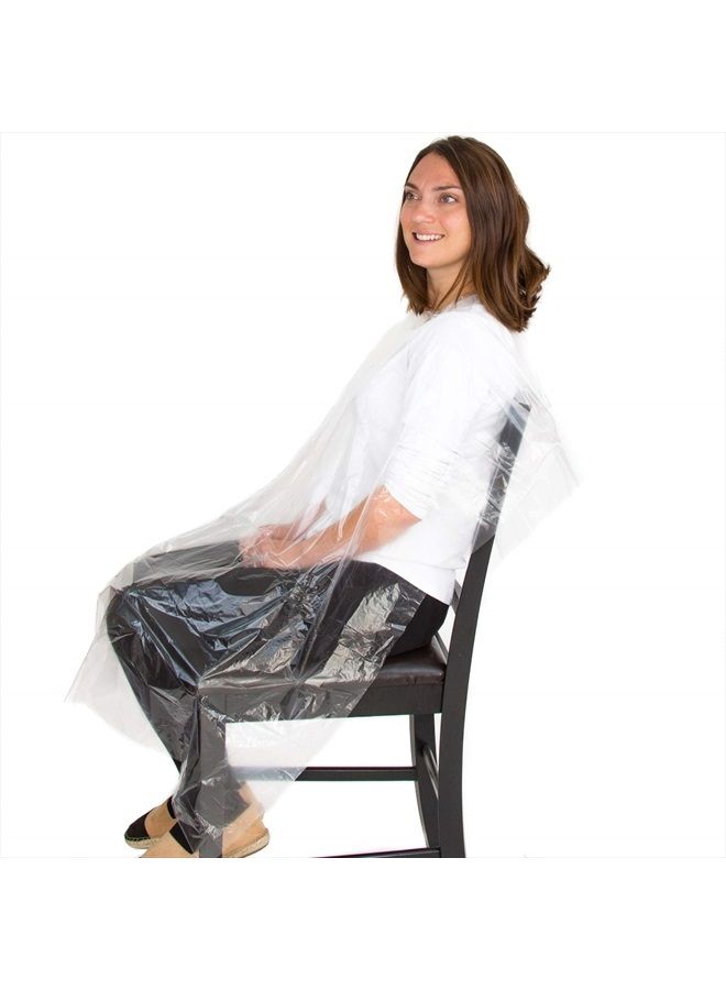 Salon Supply Co Disposable Capes Hair Salon - 100 Plastic Capes - Disposable Salon Capes - Plastic Salon Cape - Color Capes for Salon Hair Coloring - Disposable Shampoo Capes - Image 3