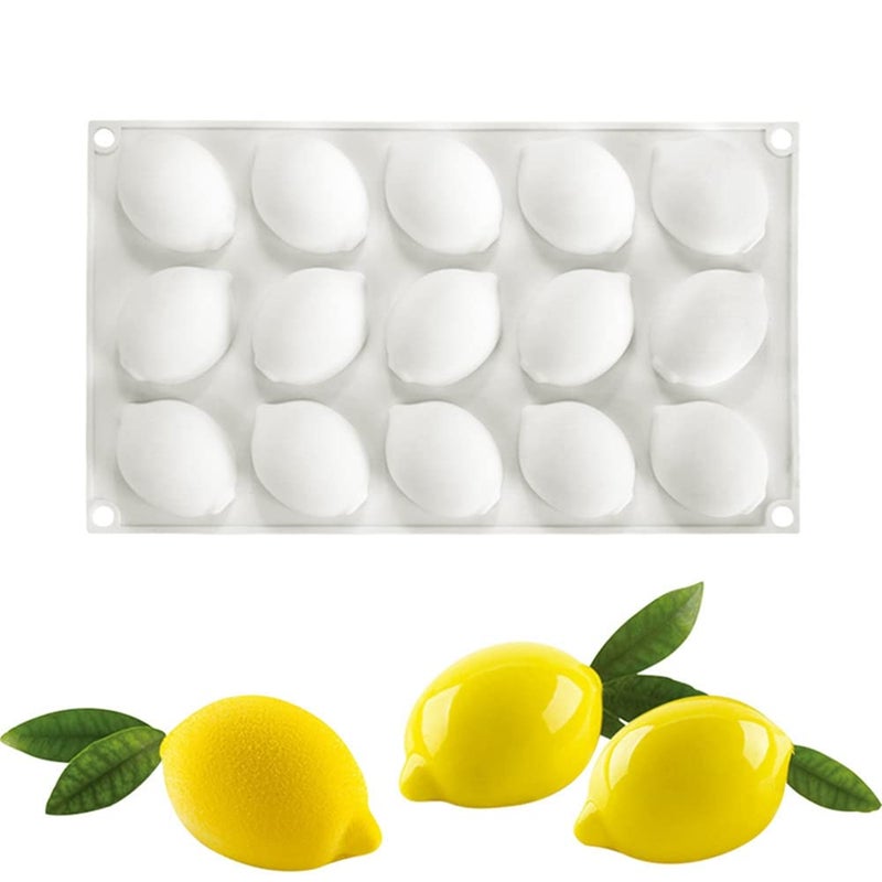 mostsom Silicone Mold Baking Pan NonStick Baking Pastry Chocolate Cake Dessert DIY Decoration Tools Lemon V_118x68x011 inch - Image 2