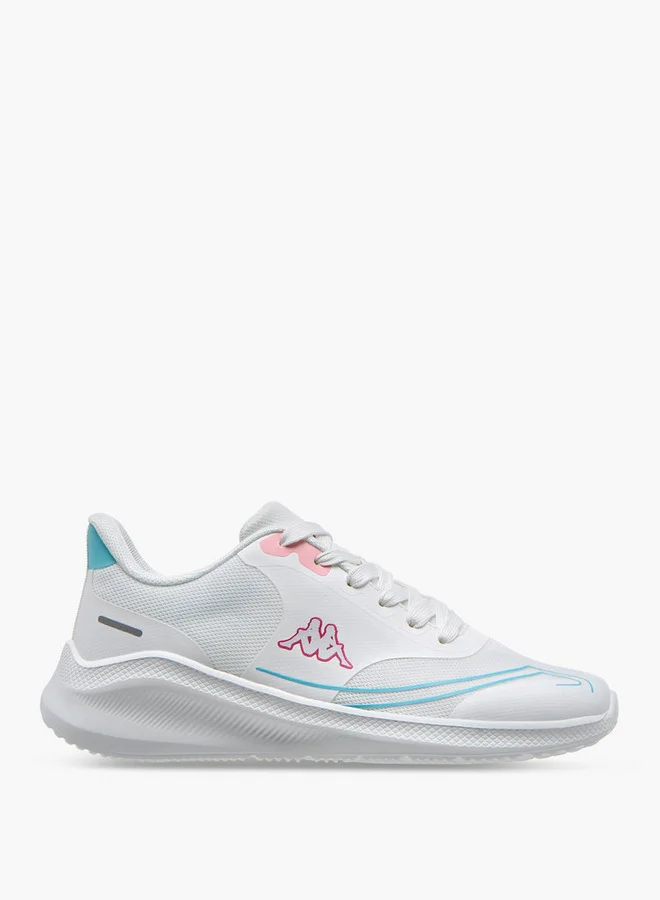 Kappa Women's Logo Print Sports Shoes with Lace-Up Closure