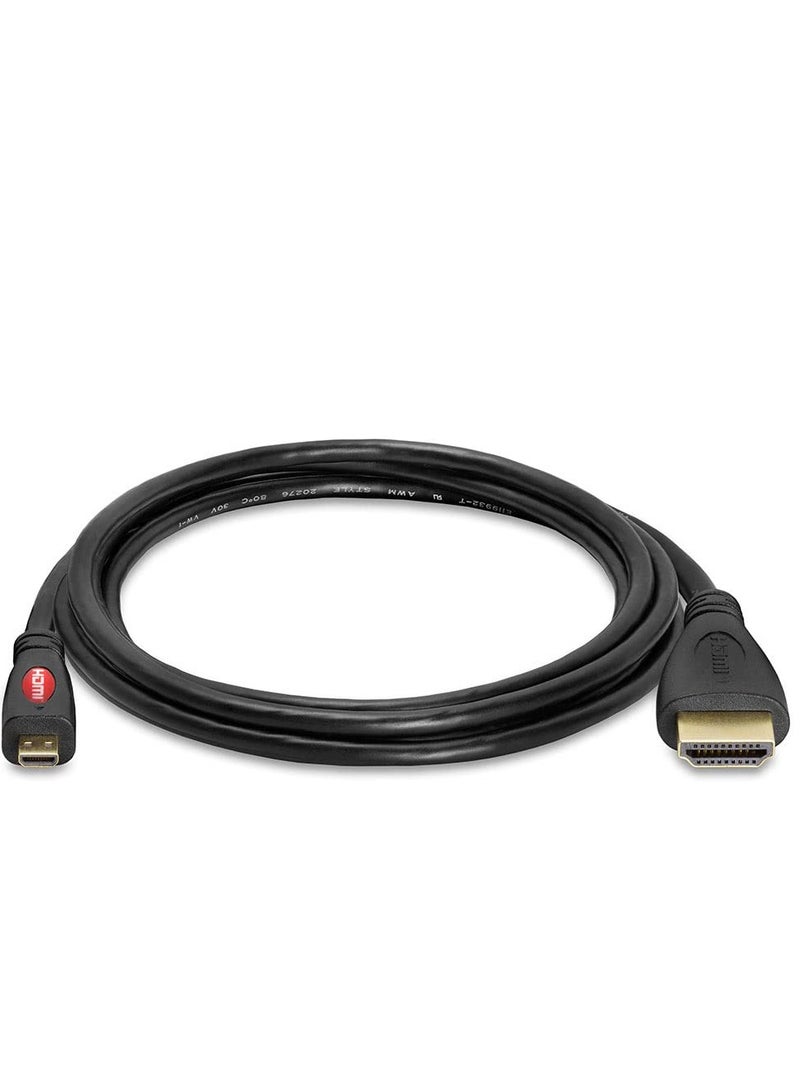دايتويز كابل HDMI 2.0 عالي السرعة مع إيثرنت - دقة 4K بتردد 60 هرتز، سرعة 18 جيجابت في الثانية، ذكر إلى ذكر (5 أقدام) - متوافق مع كاميرا لايكا SL2 بدون مرآة.  - Image 1