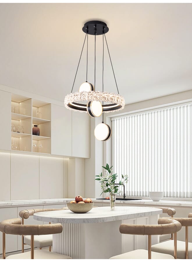 Best Power Modern LED Chandelier Ceiling Light 6215 - 3 Pendant Lamps, 3 Lighting Levels, Adjustable Height (80cm), 174W - Contemporary Decorative Ceiling Fixture  - Image 2