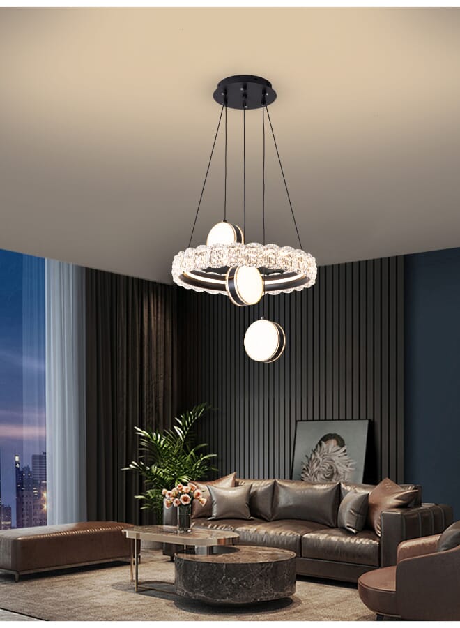 Best Power Modern LED Chandelier Ceiling Light 6215 - 3 Pendant Lamps, 3 Lighting Levels, Adjustable Height (80cm), 174W - Contemporary Decorative Ceiling Fixture  - Image 1