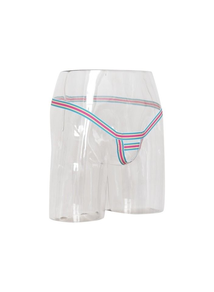 1-Piece Mini Men's Metal Ring Briefs Color Blue Size L - Image 2