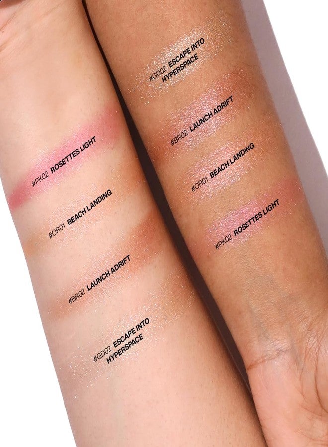 FOCALLURE Star Crash Stretchy Highlighter – OR01 Beach Landing, Multi-Use Glow for Face & Body, Ultra-Light Microfine Shimmer, Natural Radiant Finish, Long-Lasting, Vegan & Cruelty-Free - Image 2