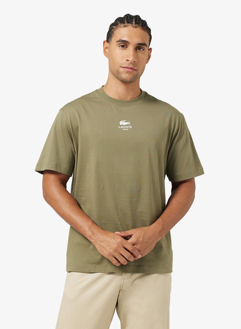 لاكوست تيشيرت بياقة دائرية بطبعة مميزة - Image 1