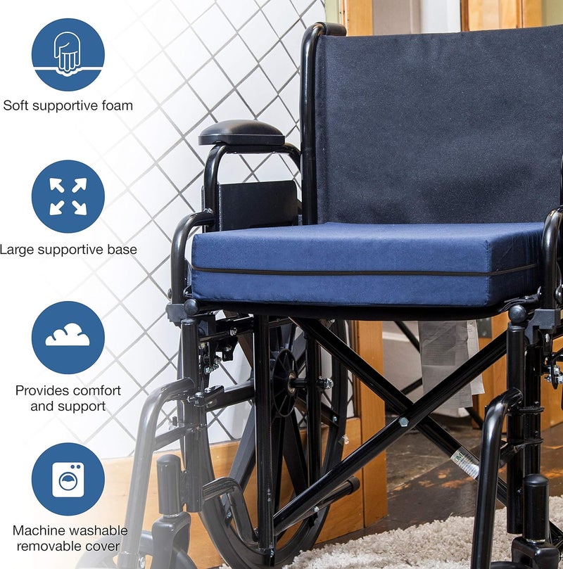 DMI DMI Cushion for Office Chairs Wheelchairs FSA HSA Eligible Scooters Kitchen or Car Seats for Support and Height while Reducing Stress on Back Tailbone or Sciatica - Image 2