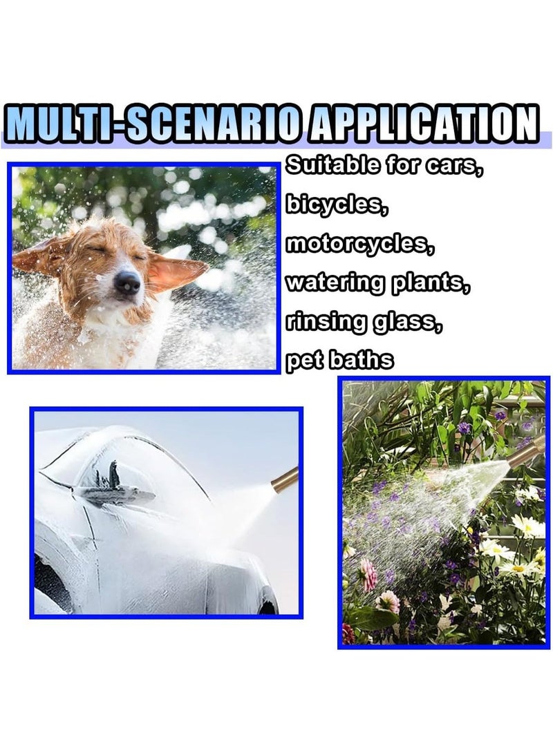 SYOSI Car Wash Foam Gun Sprayer, Adjustable High-Pressure Metal Nozzle with 3.5oz/100cc Plastic Soap Dispenser Bottle, Ideal for Car Washing, Watering Plants, and Floor Cleaning (Silvery) - Image 3