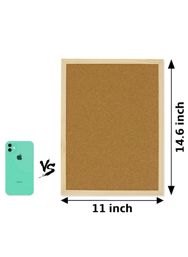 OWLKELA Cork Board 14.6"X 11", Notice Pin Board, Memo Board, Vision Board, Bulletin Board for Office, Classroom or Home, Mounting Hardware and Push Pins Included, Wooden Frame - Image 2