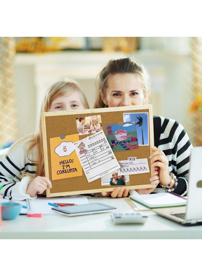 OWLKELA Cork Board 14.6"X 11", Notice Pin Board, Memo Board, Vision Board, Bulletin Board for Office, Classroom or Home, Mounting Hardware and Push Pins Included, Wooden Frame - Image 5