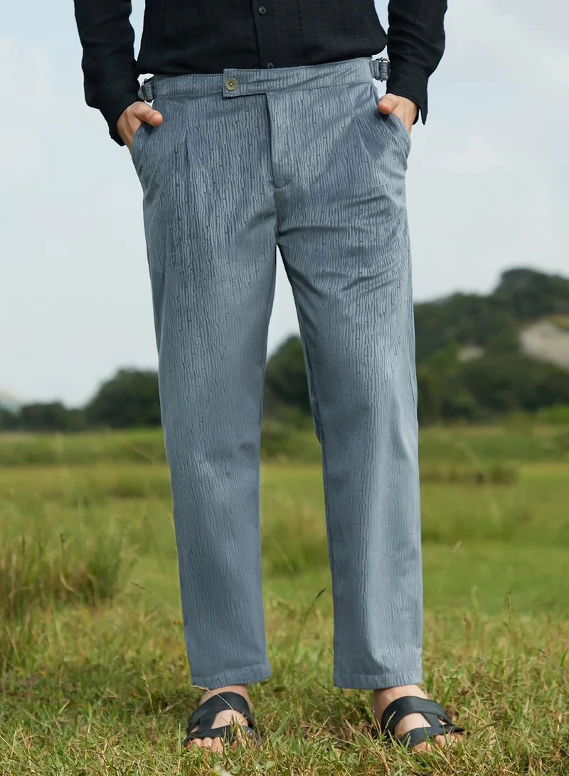 Campus Sutra Lightweight - Veined Tailored Trousers