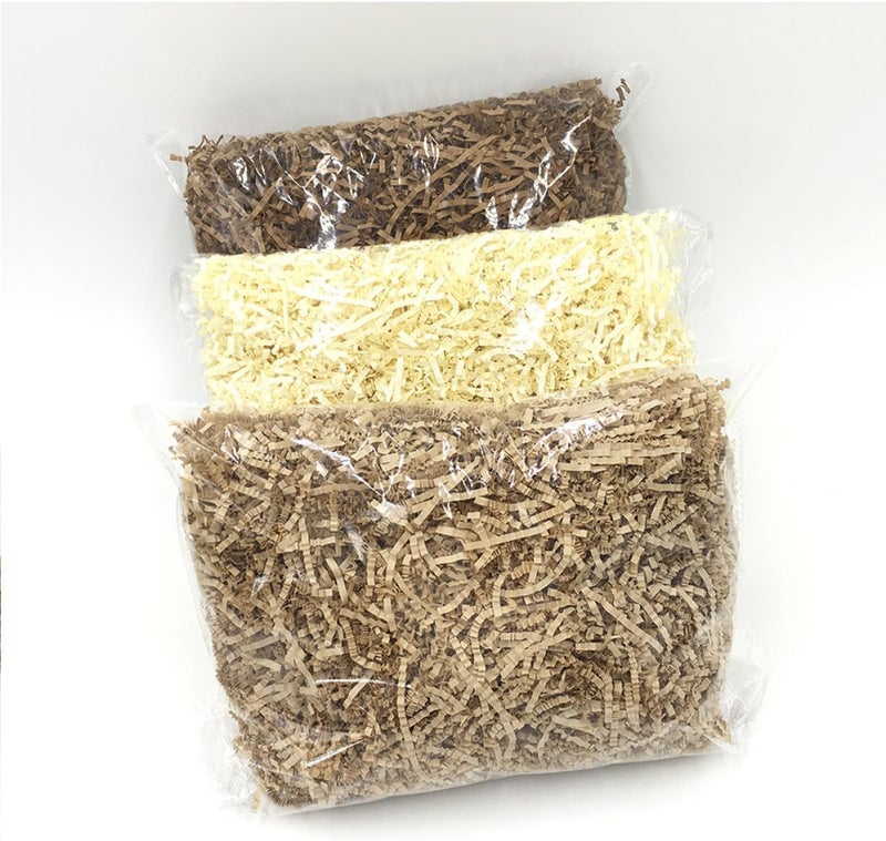 ROMISBABA Crinkle Cut Paper Shred Filler 200g (2 X 100g) Natural Coffee Color Wrapping Basket Filling for Packaging and Craft Stuffing - Image 3