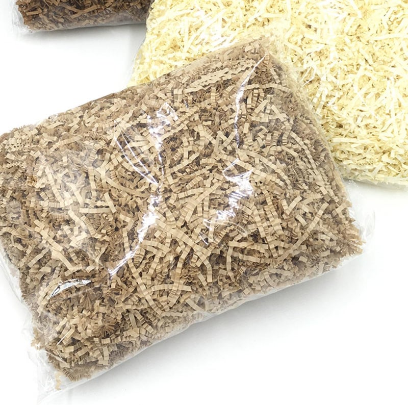 ROMISBABA Crinkle Cut Paper Shred Filler 200g (2 X 100g) Natural Coffee Color Wrapping Basket Filling for Packaging and Craft Stuffing - Image 4