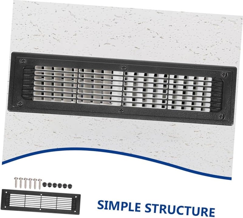 PRETYZOOM 2 Pack Black Louvered AC Grille Cover For Central Air Conditioning RVs Easy Installation - Image 4