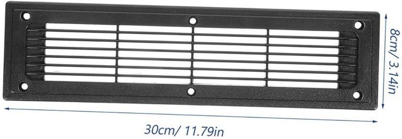 PRETYZOOM 2 Pack Black Louvered AC Grille Cover For Central Air Conditioning RVs Easy Installation - Image 3