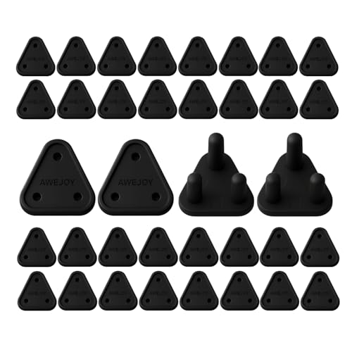 AWEJOY 36 Piece Baby Proof Socket Covers – Electric Socket Protector, Child-Safe Switch Board Dummy Plugs, Baby Safety Guards for Home (Black) - Image 1