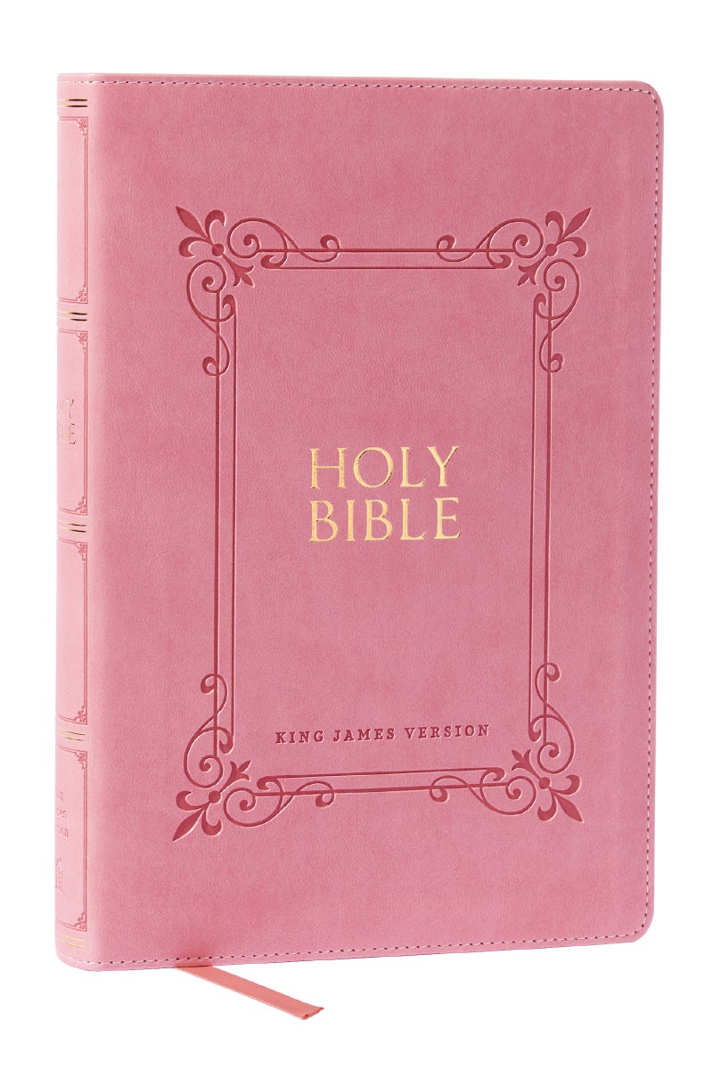 KJV Holy Bible: Large Print with 53,000 Center-Column Cross References, Pink Leathersoft, Red Letter, Comfort Print: King James Version - Image 1